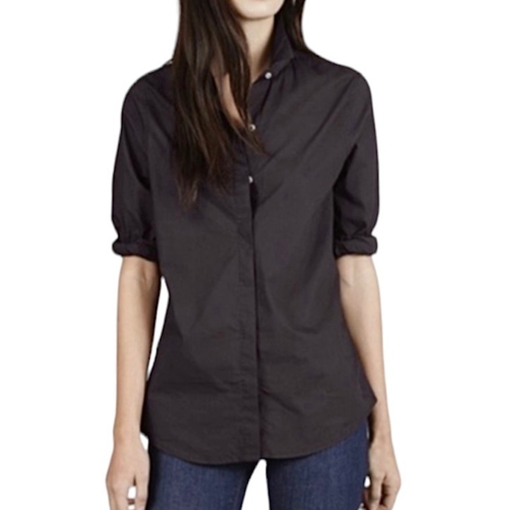 Everlane Cotton Poplin Button Down Shirt Black NWOT